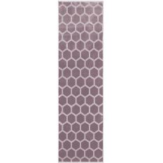 Manipur Geometric Runner Rug in Amethyst Purple By Designers Guild