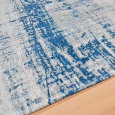 Mad Men Griff 8421 Abstract Runner Rug in Bronx Azurite by Louis De Poortere