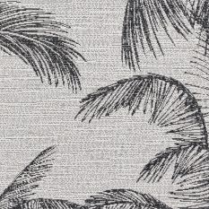 Miami A444 Indoor Outdoor Palm Leaf Rug in Cream Black