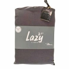 Lazy Linen Bedding Plain Charcoal Grey Duvet Cover and Pillowcase
