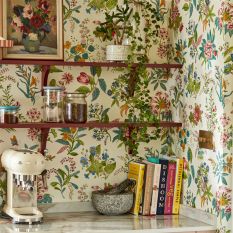 Woodland Floral Wallpaper 113057 by Harlequin X Sophie Robinson in Peridot Ruby Pearl