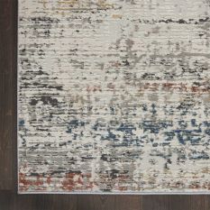 Rustic Textures RUS14 Abstract Rugs in Grey Multicolour