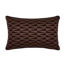 Dunand Embroidered Cushion by Zoffany in Sahara Noir Black