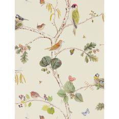 Woodland Chorus Wallpaper 215703 by Sanderson in Cream