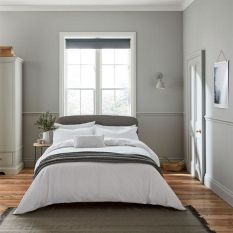 Calm Plain Cotton Bedding in White