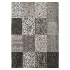 Louis De Poortere Rugs Vintage Patchwork Multi 8101 Black White