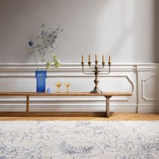 Linear Floral 162508 Rugs by Ted Baker in Blue