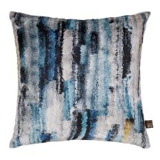 Elysia Elysia Painterly Cushion in Blue and Yellow