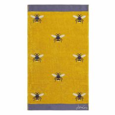 Botanical Bee Cotton Towels By Joules in Gold Yellow