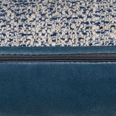 Leah Rustic Two Toned Cushion in Blue