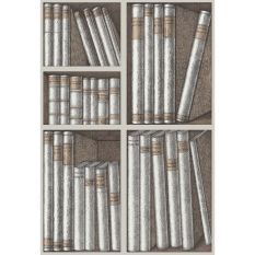 Ex Libris Wallpaper 15029 by Cole & Son in Stone Linen