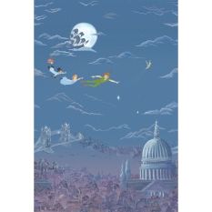 Peter Pan Wallpaper Mural 217293 by Disney Home x Sanderson in Evening Blue