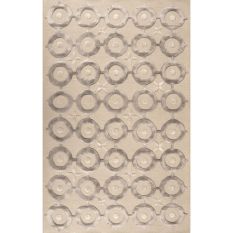 Madoka Geometric Wool Rug By William Yeoward in Cloud Grey