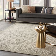 Colorado CLR03 Linear Wool Rugs by Nourison in Ivory Multi