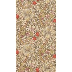 Golden Lily Wallpaper 210400 by Morris & Co in Biscuit Brick