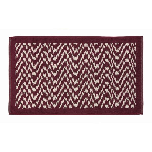 Aris Bath Mat by Bedeck of Belfast in Mulberry Red