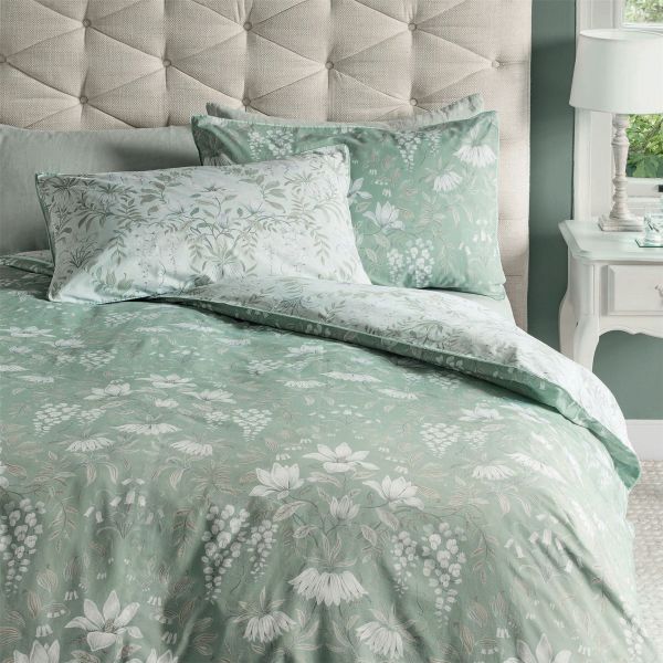 Parterre Cotton Bedding Set by Laura Ashley in Sage Green