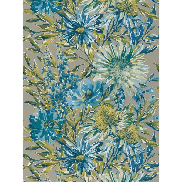 Floreale Wallpaper 111496 by Harlequin in Cornflower Gilver