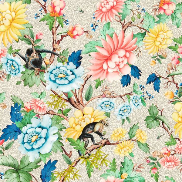 Sapphire Garden Wallpaper W0133 01 by Wedgwood in Ivory