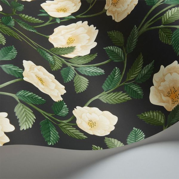 Hampton Roses Wallpaper 7016 by Cole & Son in Charcoal Cream