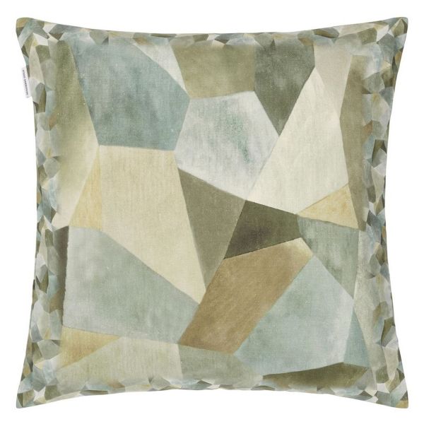 Designers Guild Geometric Moderne Cushion in Pewter Grey