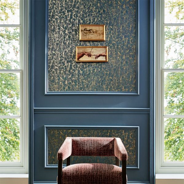 Moresque Glaze Wallpaper 312994 by Zoffany in Indigo Blue