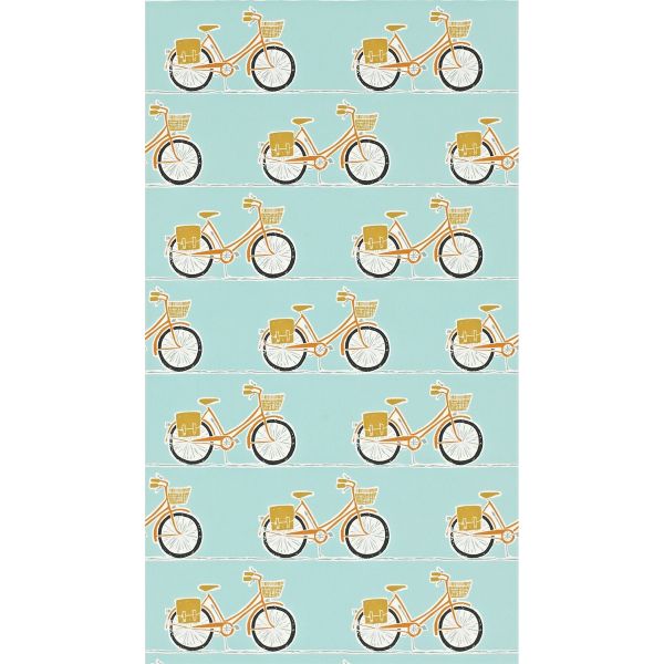 Cykel Wallpaper 111100 by Scion in Tangerine Sulphur Coal