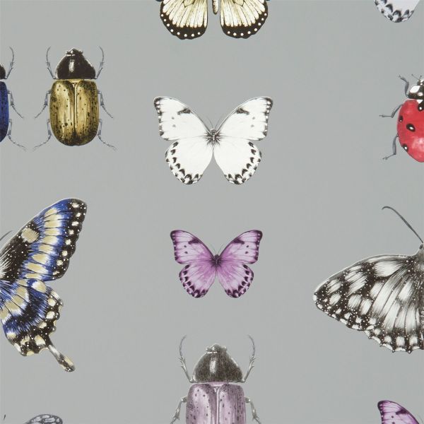 Papilio Wallpaper W0094 02 by Clarke and Clarke in Heather Gilver