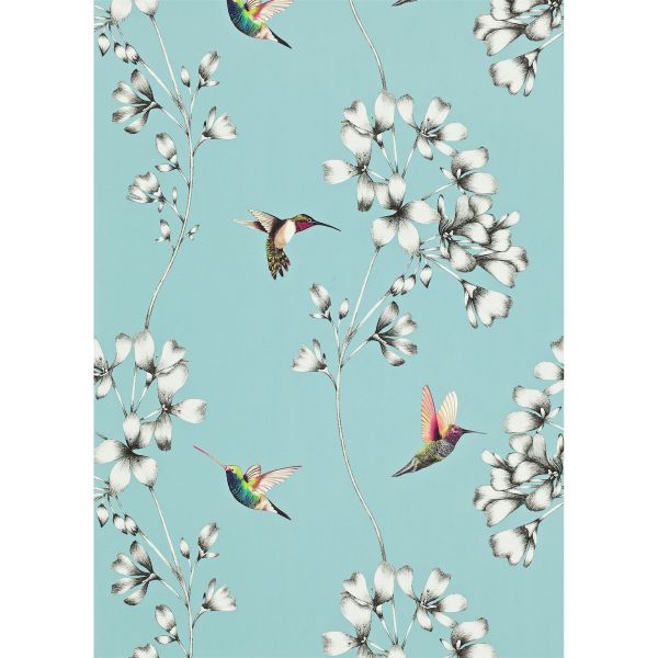 Amazilia Floral 111060 Wallpaper by Harlequin in Sky Blue