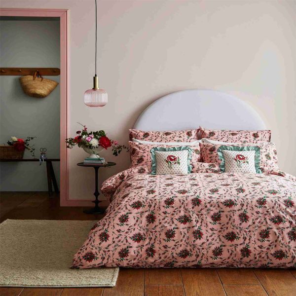 Forever Rose Cotton Bedding by Cath Kidson in Pink
