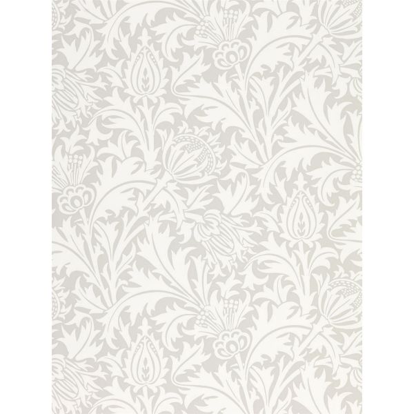 Pure Thistle Wallpaper 216551 by Morris & Co in Pebble Grey