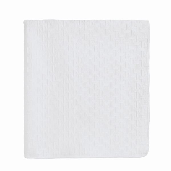 T Quilted Throw by Designer Ted Baker in White