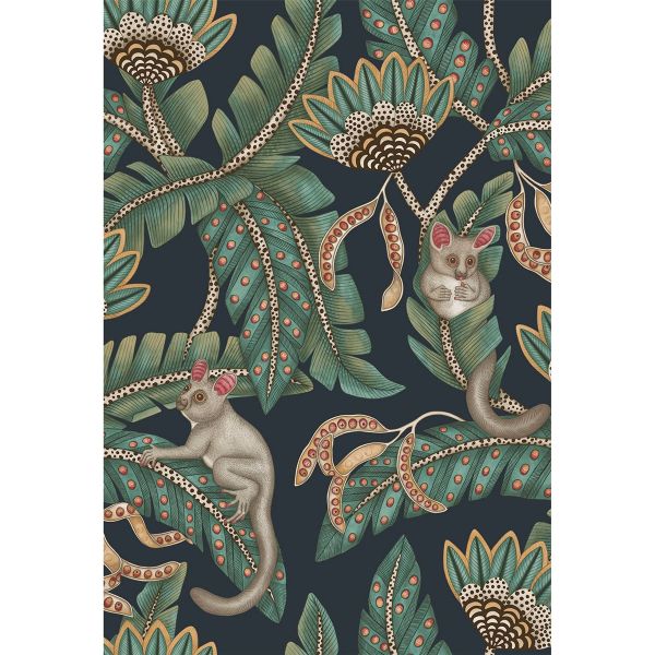 Bush Baby Wallpaper 119 7034 by Cole & Son in Teal Blue