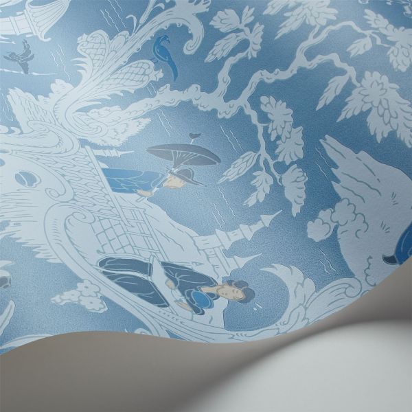 Chinese Toile Wallpaper 100 8038 by Cole & Son in Blue