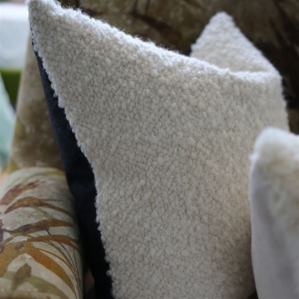 Cormo Faux Fur Cushion By Designers Guild in Chalk White