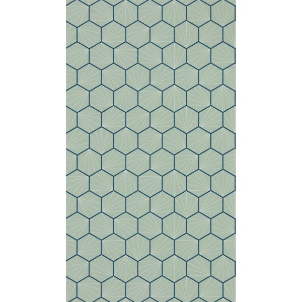 Aikyo Geometric Wallpaper 111918 by Scion in Seaglass Green