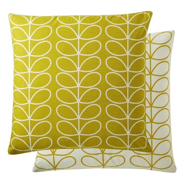 Small Linear Stem Cushion in Sunflower by Orla Kiely