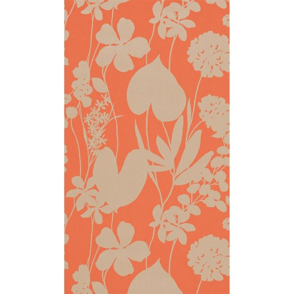 Nalina Floral Wallpaper 111047 by Harlequin in Papaya Orange