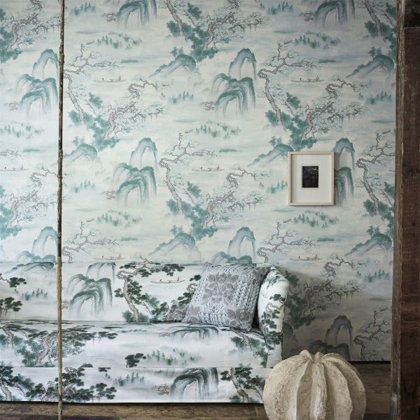 Floating Mountains Wallpaper 312983 by Zoffany in Mineral