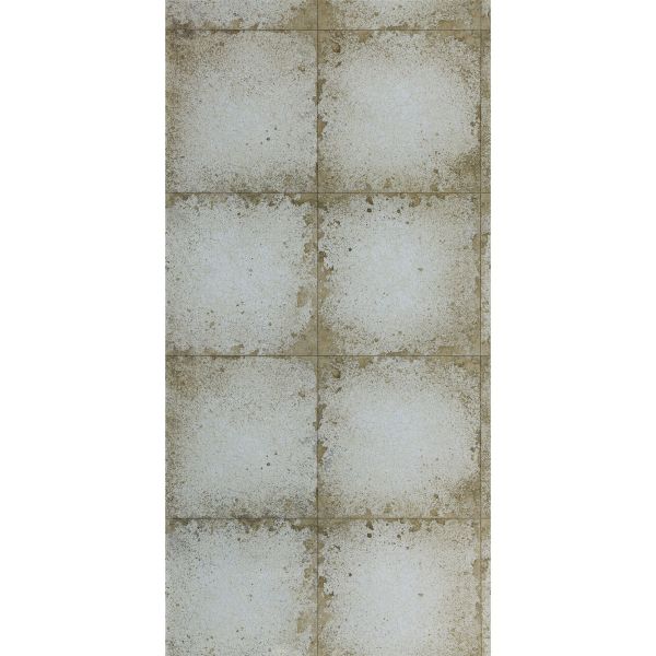 Lustre Tile Wallpaper 312829 by Zoffany in Silver Grey