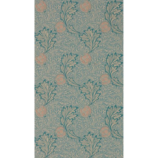 Apple Wallpaper 216690 by Morris & Co in Indigo Antique Red