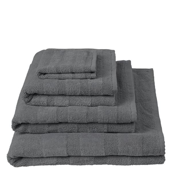 Coniston Cotton Towels By Designers Guild in Charcoal Grey