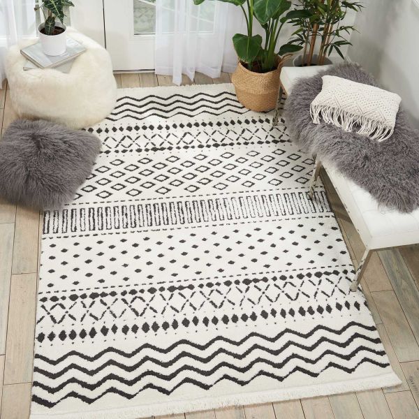 Kamala Rugs DS501 by Nourison in White