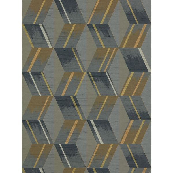 Rhombi Wallpaper 312895 by Zoffany in Anthracite Grey
