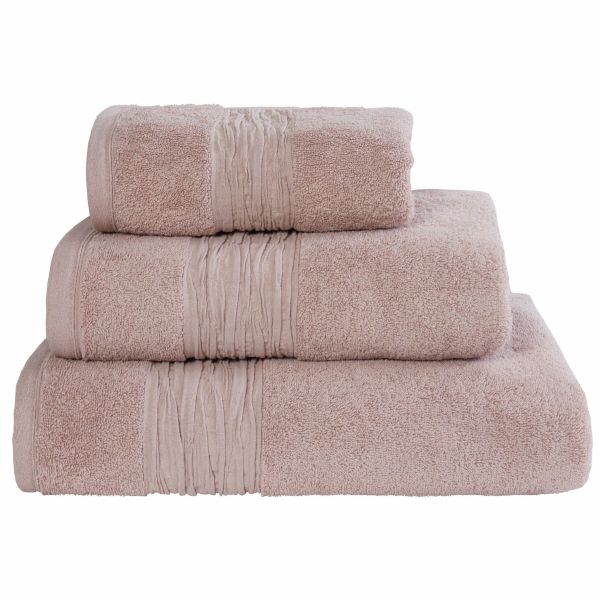 Lazy Linen Bathroom Cotton Towel in Mellow Pink
