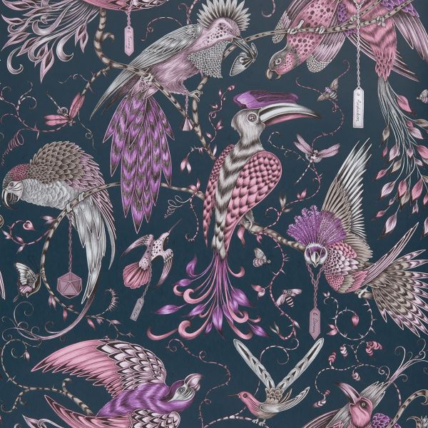 Audubon Wallpaper W0099 04 by Emma J Shipley in Pink