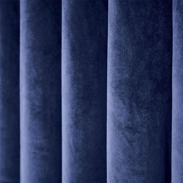 Escala Lined Eyelet Curtains in Electric Blue by Helena Springfield