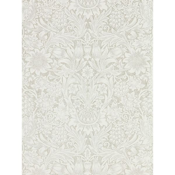 Pure Sunflower Wallpaper 216049 by Morris & Co in Chalk Silver