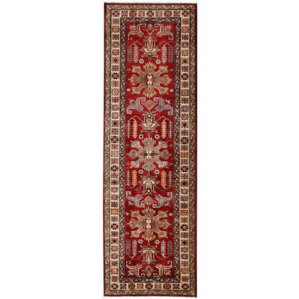 Supreme Kazak 48587 Traditional Wool Runner Rugs in Red