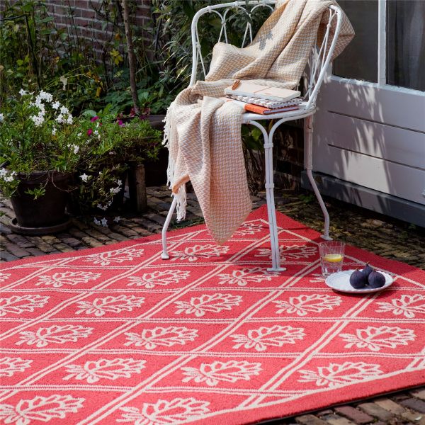 Porchester 480200 Indoor Outdoor Rug by Laura Ashley in Poppy Red